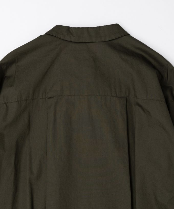 イザック　胸フリル付きブロードシャツ