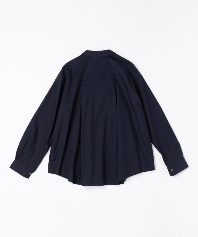 イザック　胸フリル付きブロードシャツ