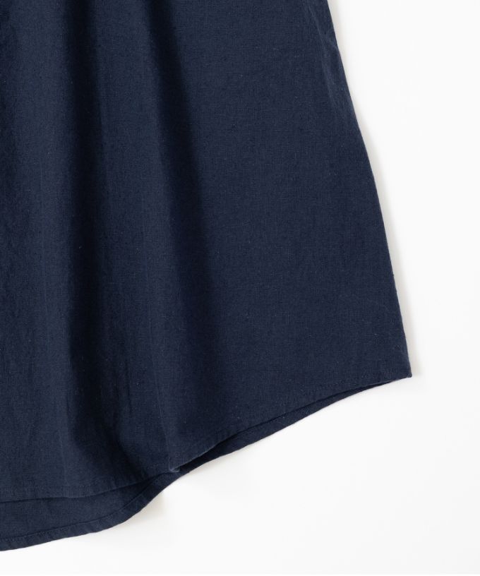 ファビオ　袖切り替えの綿麻チュニック