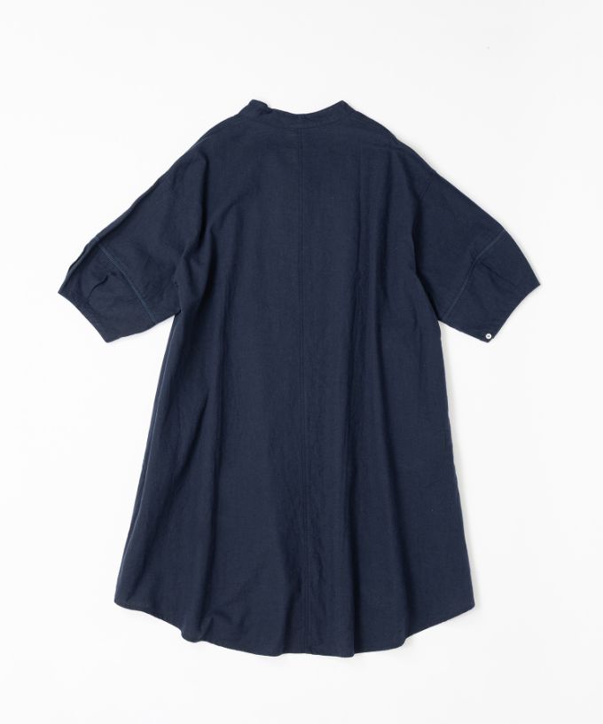 ファビオ　袖切り替えの綿麻チュニック