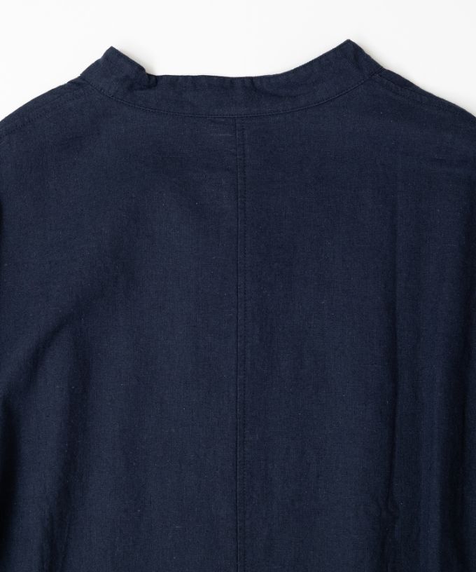 ファビオ　袖切り替えの綿麻チュニック