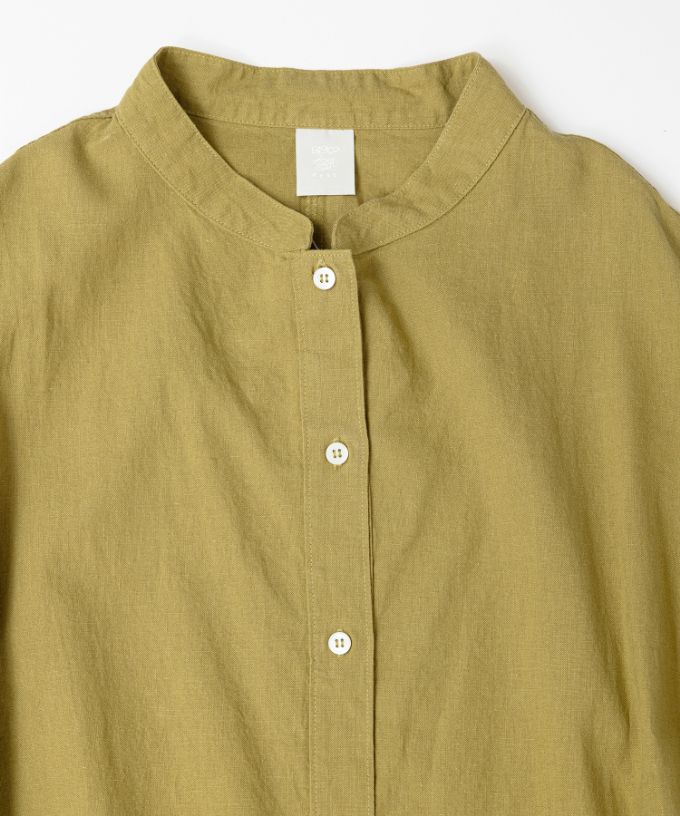 ファビオ　袖切り替えの綿麻チュニック