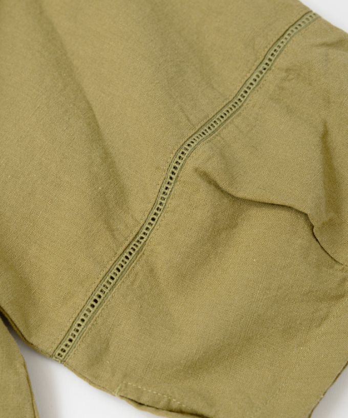 ファビオ　袖切り替えの綿麻チュニック