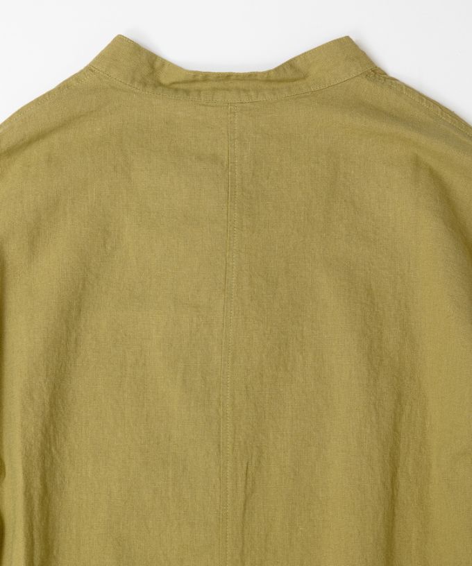 ファビオ　袖切り替えの綿麻チュニック