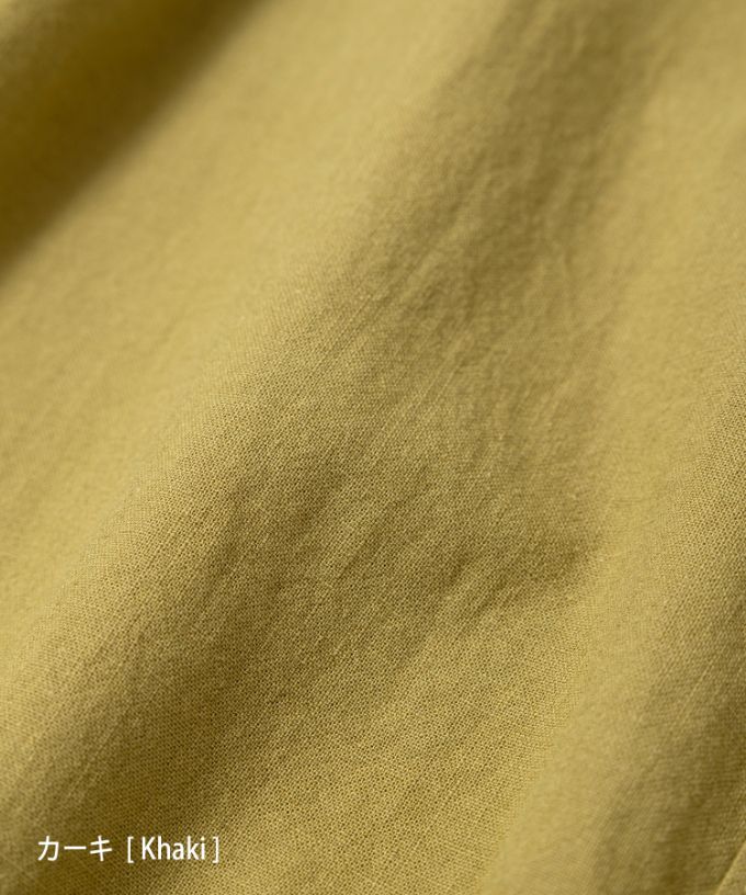 ファビオ　袖切り替えの綿麻チュニック