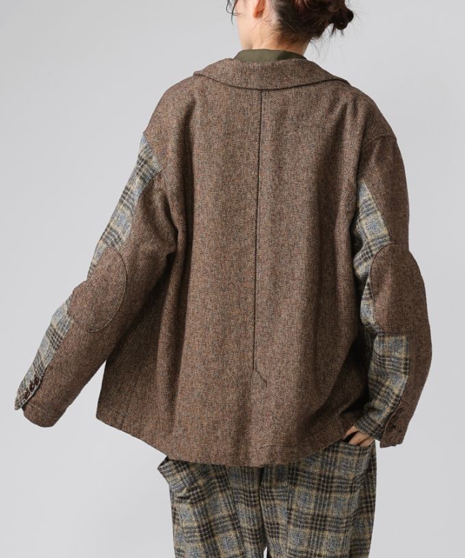 デニスジャケット　コットンツイードのコンビジャケット