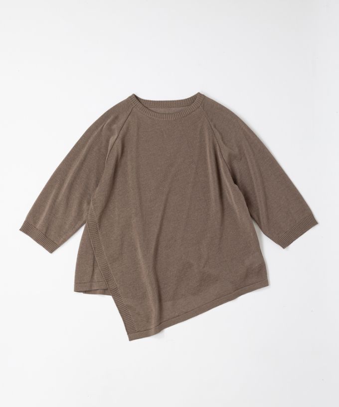 ビオトップ　アシンメトリーニットプルオーバー