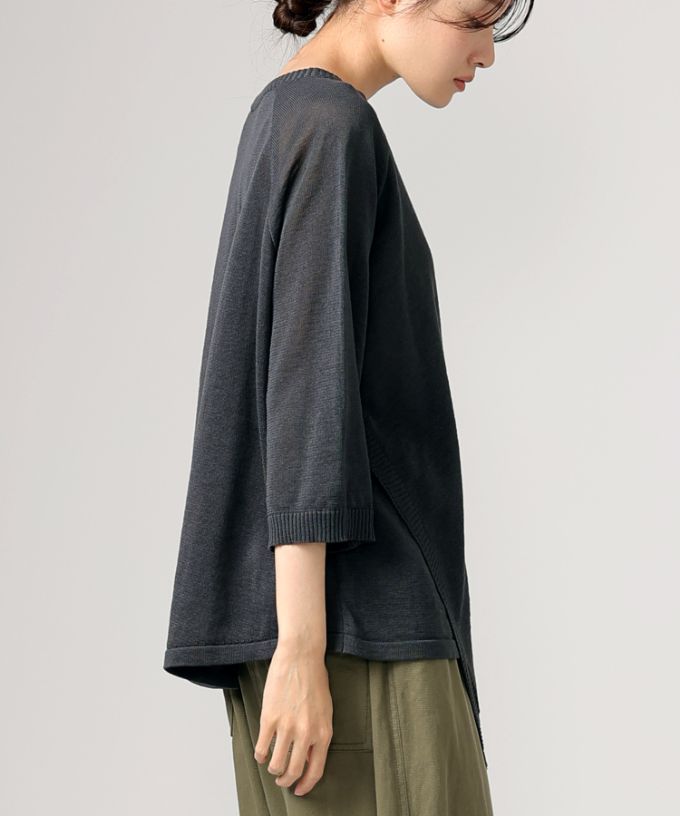 ビオトップ　アシンメトリーニットプルオーバー