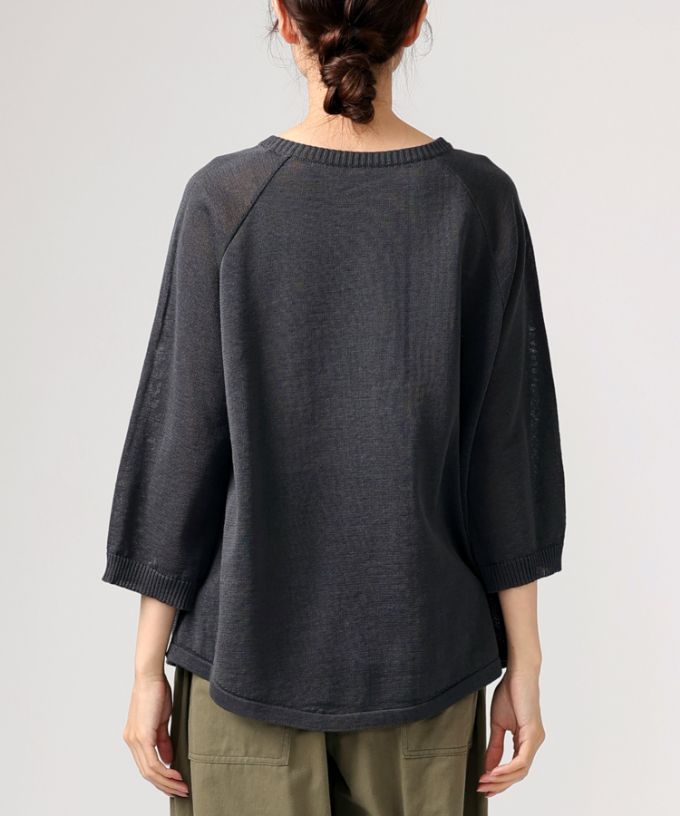 ビオトップ　アシンメトリーニットプルオーバー