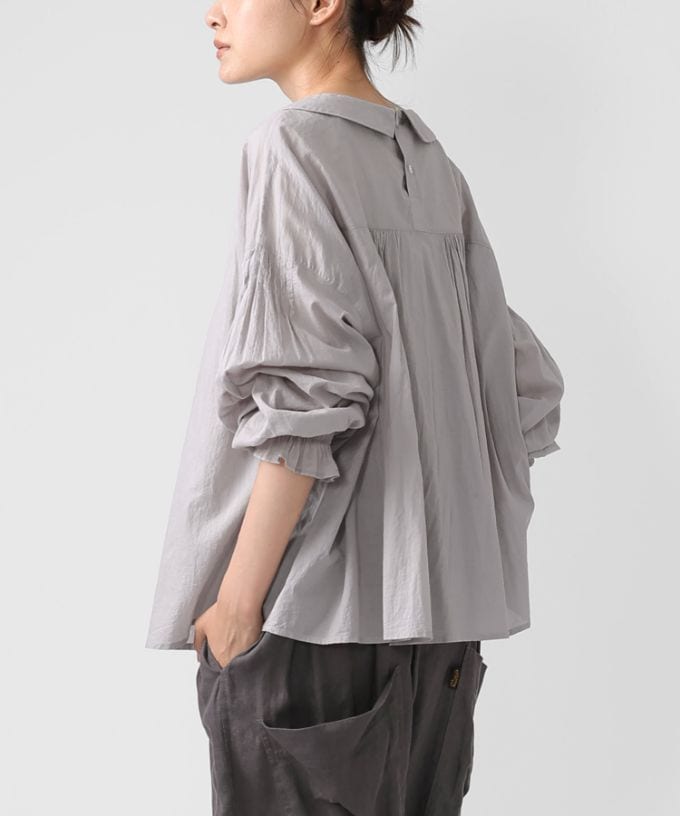26SSバスコ　BASCO ジーンブラウス 綿ローンのピンタックブラウス ジーンブラウス 綿ローンのピンタックブラウス/ITEM,JACKET/TOPS/Shop