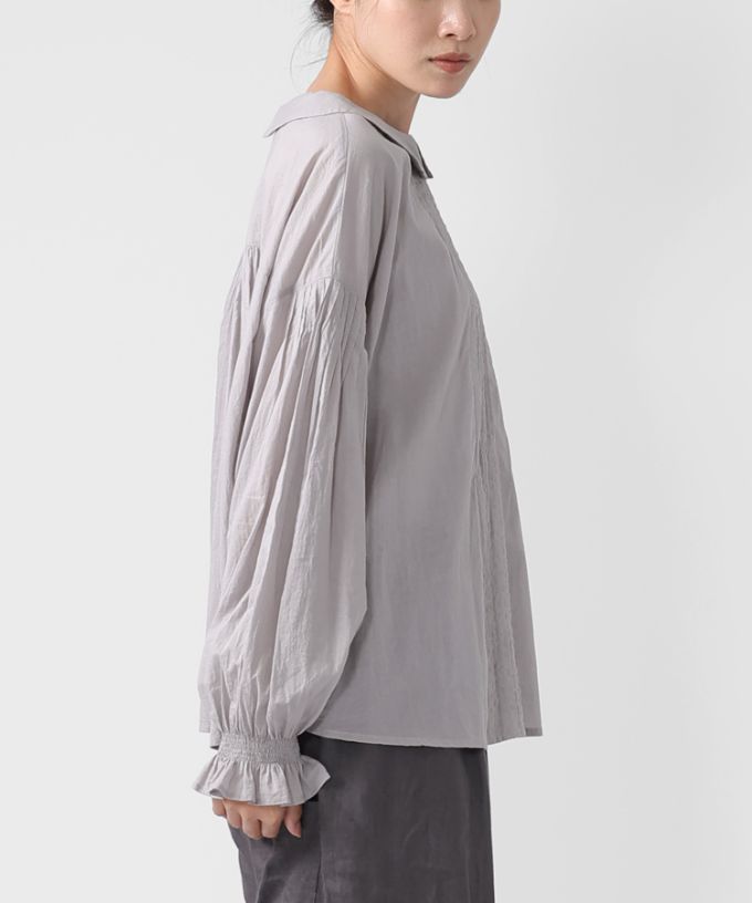 新品　RIKOリコ　綿菓子ブラウス　トップス　グレー　Ｆサイズ Watagashi blouse(jacquard) | RIKO