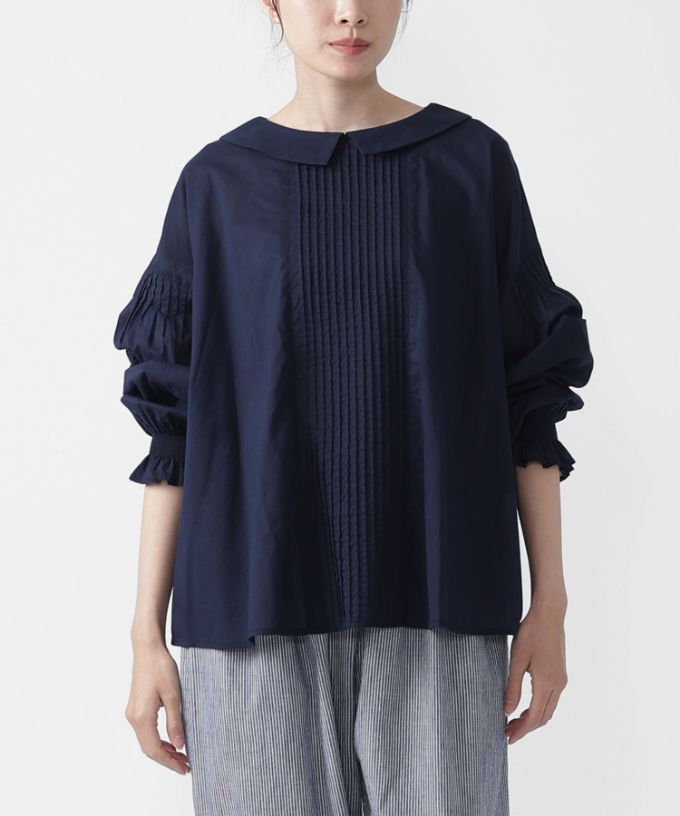 ジーンブラウス 綿ローンのピンタックブラウス/ITEM,JACKET/TOPS/Shop