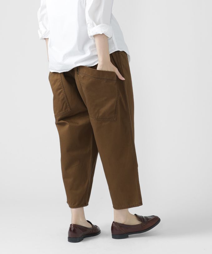バスコのマオパンツ　チノパン キャメル】マオパンツチノ 定番バックポケットパンツのチノ素材