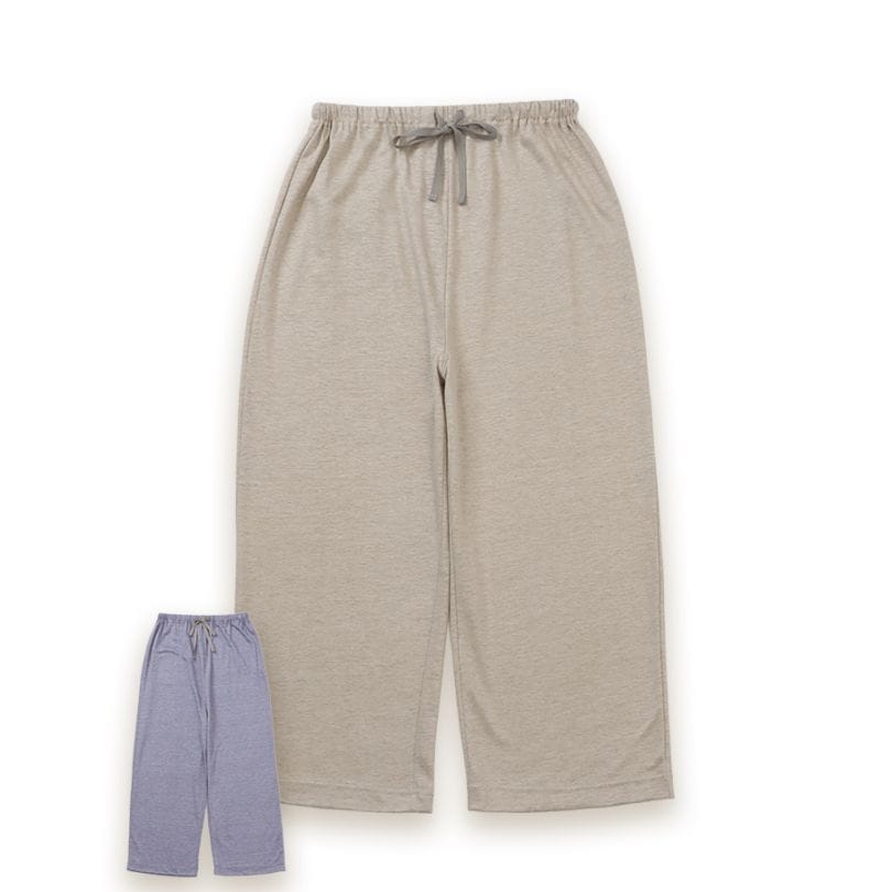リネンのなめらかニットストレートパンツ LINEN&BASIC | ウェア,リネン