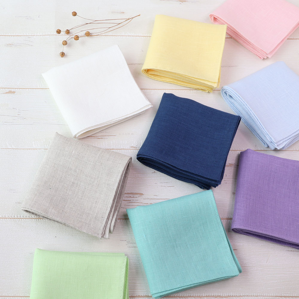 ★専用★233.リネンのハンカチ　B P リネンのカラーハンカチ LINEN & BASIC | ファッション雑貨 | リネンの