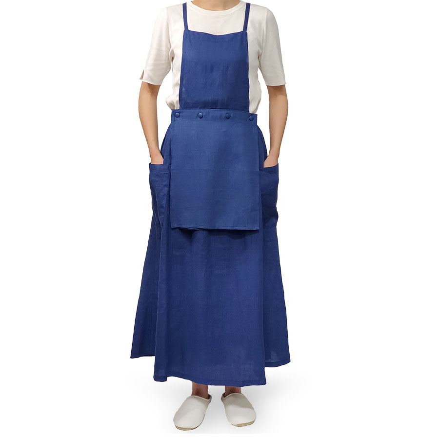 リネンのフレアジャンパースカート LINEN & BASIC | キッチン
