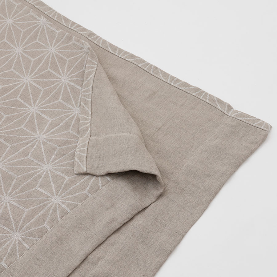 リネンのガーゼケット リーフ柄 シングル LINEN & BASIC | ベッド