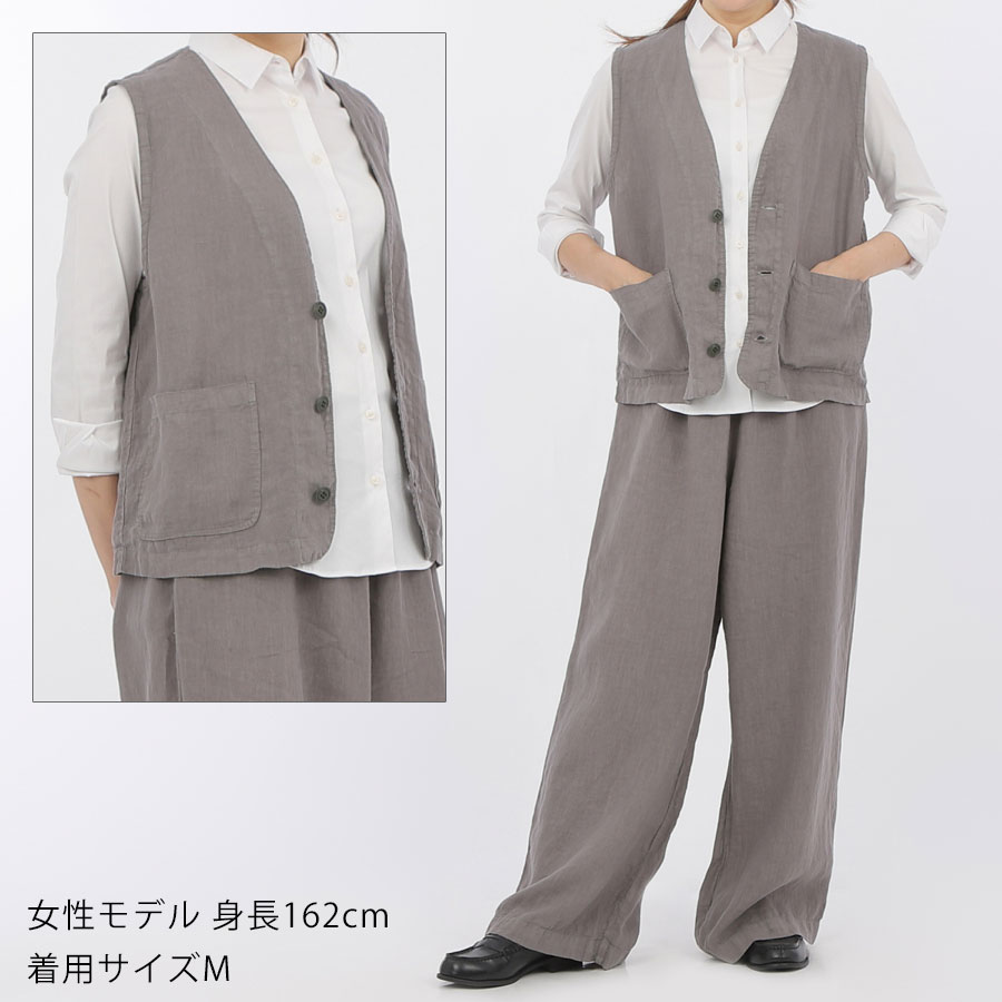 【marche de soeur】 coya. フード付きリネンベスト MARCHE' DE SOEUR | † 地元作家 Libera&Capricciosaさんの