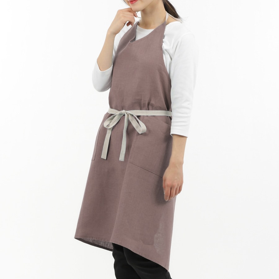 homeworking 麻100% リネン キャミソール エプロン 日本製 リネンのキャミエプロン LINEN & BASIC | キッチン・テーブル