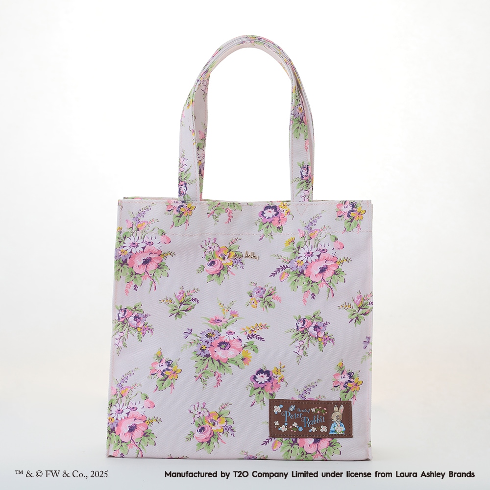 PR ローラ アシュレイ スクエアトート ピンク | ▣ ローラ