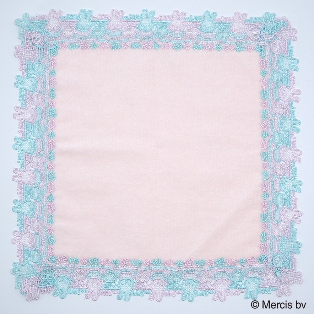 ミッフィー 近沢レース店MG＆PKバイカラーハンカチ ライトピンク