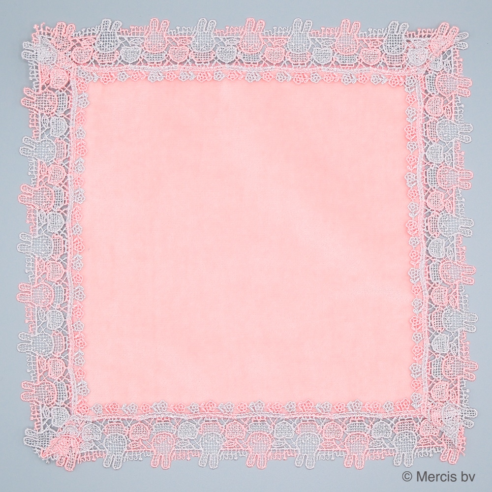 ミッフィー 近沢レース店 GY＆PKバイカラーハンカチ PK