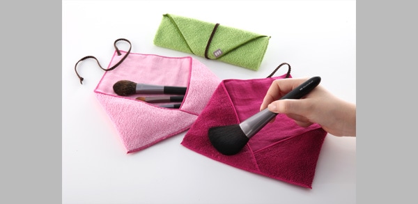 熊野筆 Mizuho Brush 携帯用スライド式ブラシ4 ト ピンク 9871 ブラシセット スライド式ブラシ4本セット(ピンク)[KP-SET-P