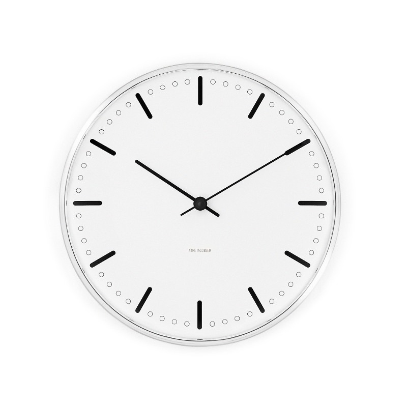 アルネ・ヤコブセン CITY HALL 21cm シティホール ウォールクロック Arne Jacobsen 壁掛け時計 北欧 デンマーク-nest 北欧モダンなインテリア雑貨