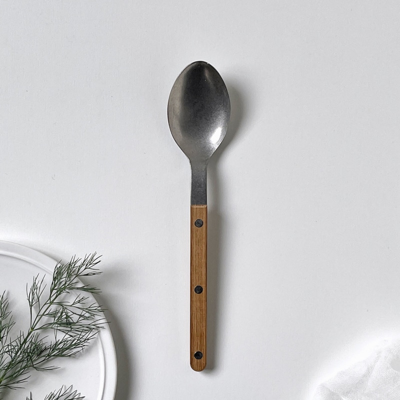 SABRE ビストロ ディナースプーン チーク材×マットステンレス カトラリー サーブル フランス【ネコポスOK】