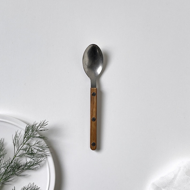 SABRE ビストロ ティースプーン チーク材×マットステンレス カトラリー サーブル フランス【ネコポスOK】