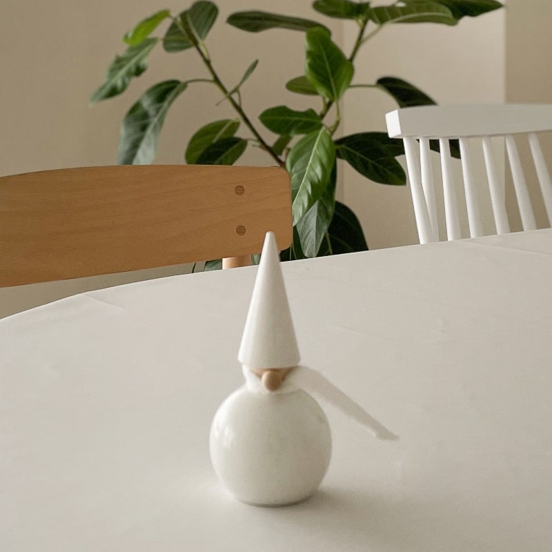 木製 つやサンタ ホワイト S H11cm クリスマスデコレーション 北欧 スウェーデン