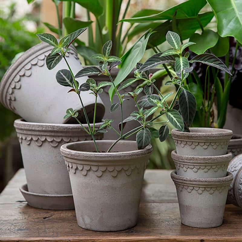 【サイズが増えました】Bergs Potter 植木鉢 Copenhagen グレー φ12cm 14cm 16cm 18cm 21cm 25cm 受け皿付き 素焼き 北欧 デンマーク