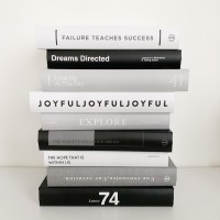 洋書風 デコレーション ダミーブック セットD【4個セット】ホワイトS・ブラックM・ホワイトL・ブラックL|nest セレクト|デコレーション