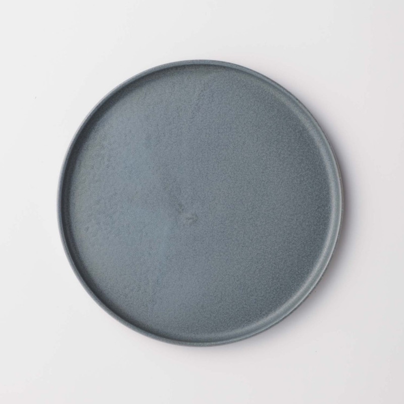 料理がこなれる！切立（きったち）プレート 灰 21cm フラット 中皿 食洗機･電子レンジOK 多治見 日本製 KIHON NO UTSUWA