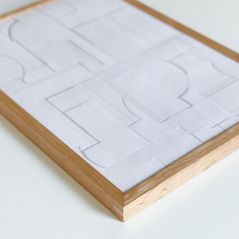 67.5x86.5cm オーク無垢材 nest ポスターを格上げする木製フレーム アクリル板 映り込み有 日本製【受注生産・★メーカー直送・送料無料】