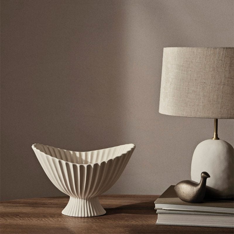 Ferm Living ファウンテン ボウル L 28cm オフホワイト ファームリビング 北欧 デンマーク 日本正規代理店品