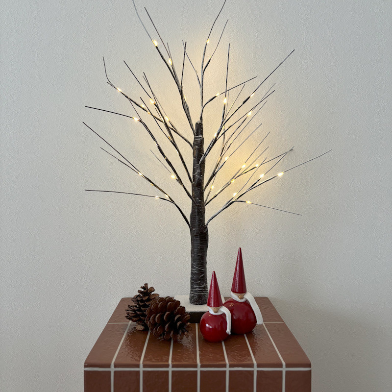 発光する☆ノルディック クリスマスツリー LED 40球 H60cm