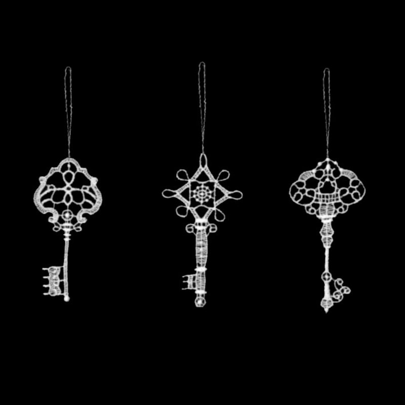 Vogel ドイツ プラウエンレース クリスマスオーナメント 8cm キー x 3個セット【ネコポスOK】