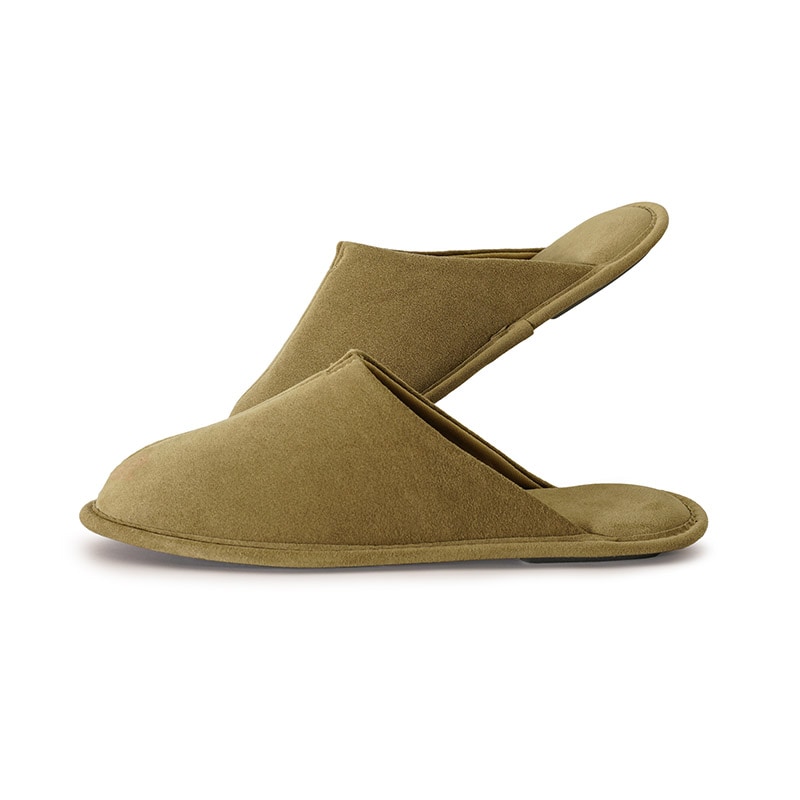 room's 極上のスエード調＆洗えるスリッパ M/Lサイズ ピート easyWASH × 東レ Ultrasuede(R) 日本