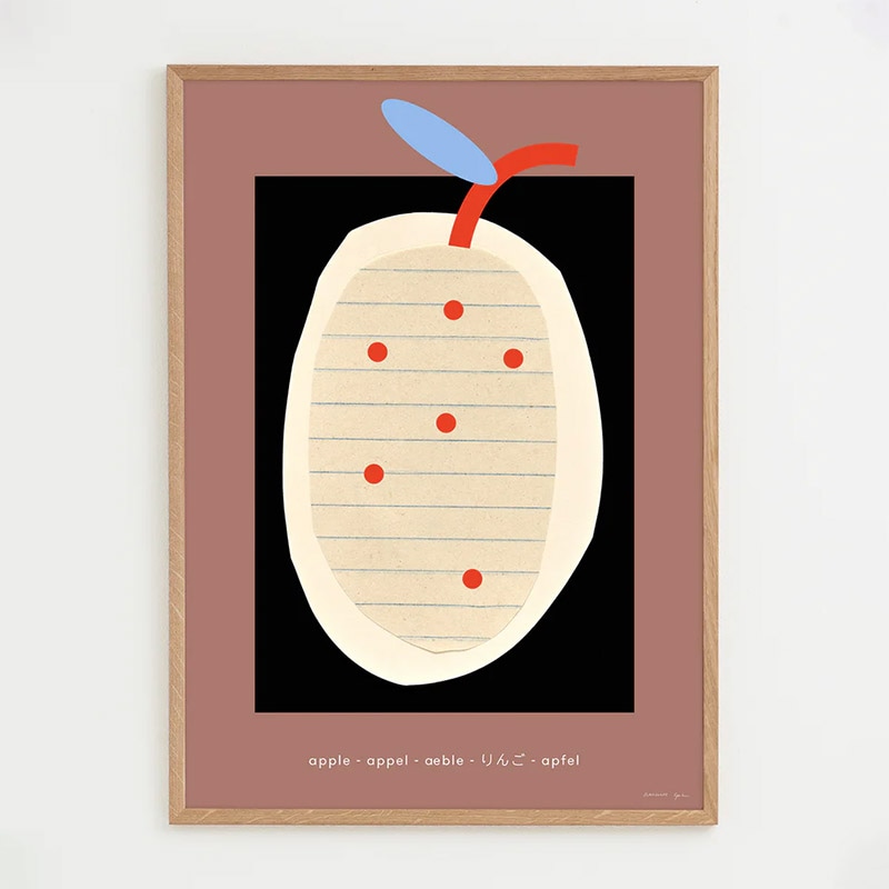 ATELIER CPH  PLAY 007 りんご A3 アートポスター 北欧 デンマーク