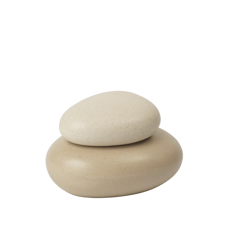 Ferm Living 小石のような小物入れ ペブル ボックス M サンド/クリーム Pebble Box ファームリビング 北欧 デンマーク 日本正規代理店品