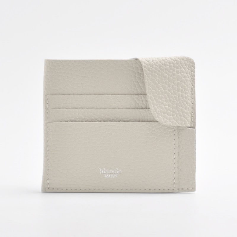 blancle 日本製 本革 スマート ウォレット コンパクト財布 ライトベージュ / トープ / ロビンエッグ ブルー / ブラック / シルバー イタリア製シュリンクレザー / メタリックレザー