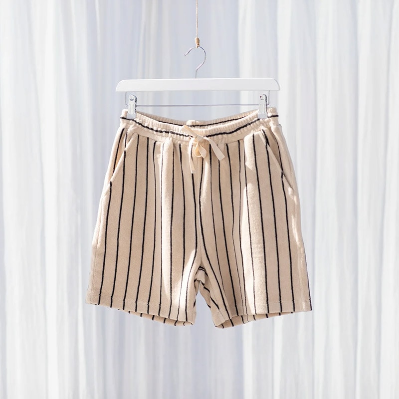 BONGUSTA タオル生地 ショートパンツ 全2色 オーガニックコットン ストライプ 北欧 デンマーク