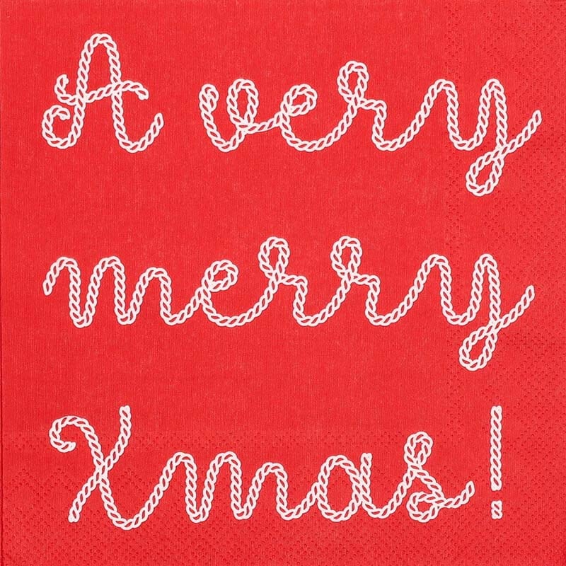 rader ペーパーナプキン "A very merry Xmas!" 33cm角 20枚入り レダー ドイツ【ネコポスOK】