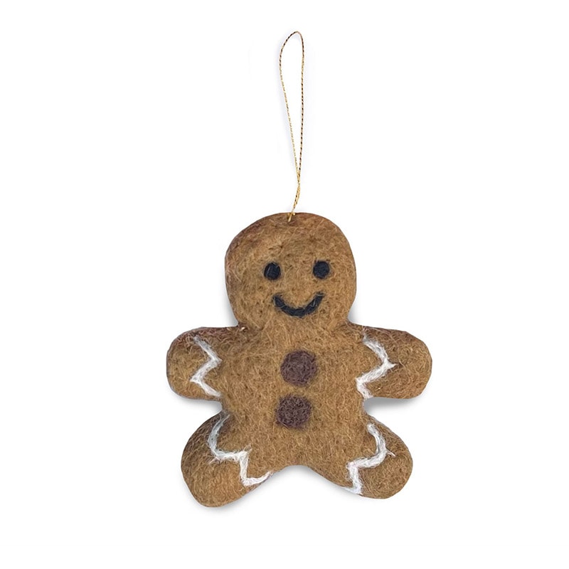 Gamcha 羊毛フェルト クリスマスオーナメント ジンジャーブレッド 北欧 デンマーク【ネコポスOK】