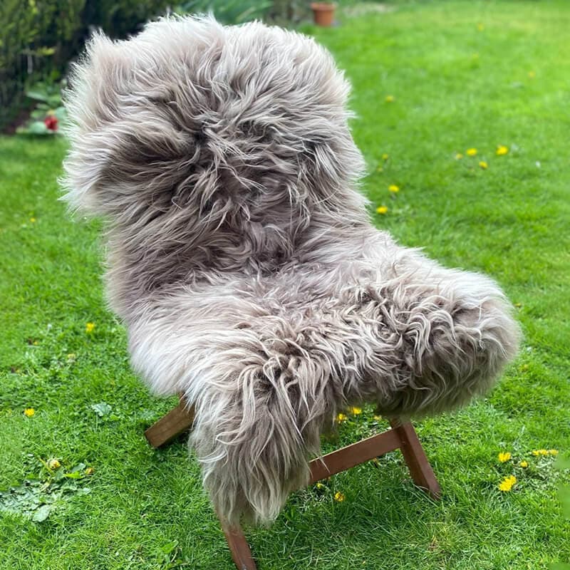 Glencroft 長毛シープスキン ラグ トープ 60x90cm アイスランドラム グレンクロフト イギリス