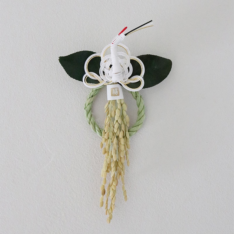 水引デザイナー長浦ちえさんの 水引お正月飾り「稲穂さざんか つる」 TIER・タイヤー 日本【ネコポスOK】