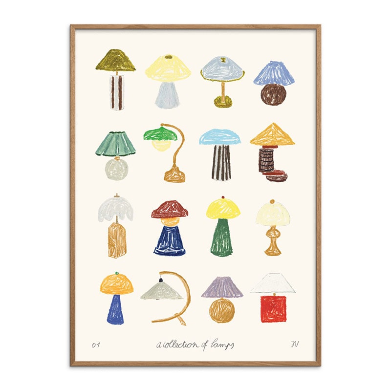 THE POSTER CLUB ランプのコレクション 30x40cm 50x70cm アートポスター 北欧 デンマーク