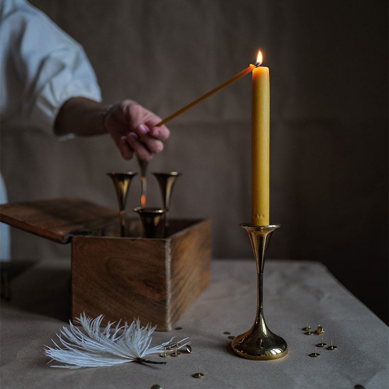 OVO Things 蜜ろう クラシック テーパーキャンドル 2本入り リトアニア【ネコポスOK】