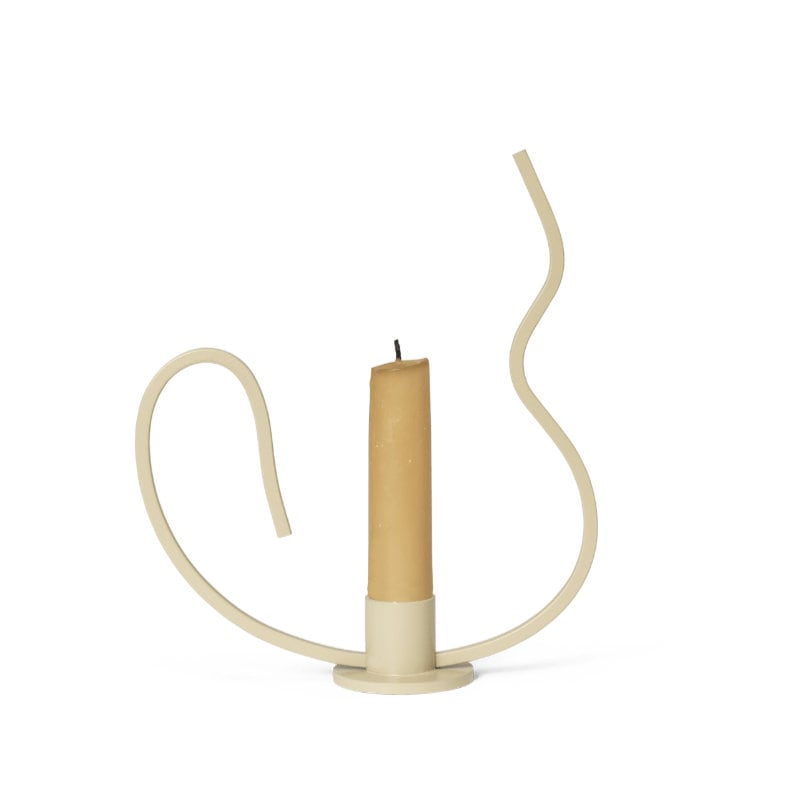 Ferm Living Valse キャンドルホルダー Low カシミア ベージュ ファームリビング 北欧 デンマーク 日本正規販売店品